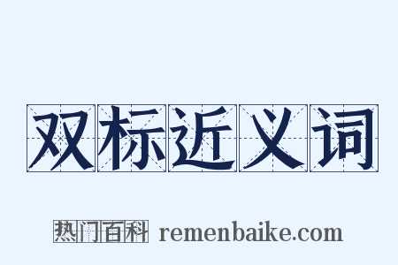 双标近义词是什么意思的图片